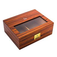 Smoking Set/Cigar Humidors Cigar Cabinet with Humidifier and Hygrometer Cedar Wood Lining Glass Cover Cigar Humidor Cigarette Case Thickened Seal Large Capacity Can Accommodate 36 Cigars Men's Gift