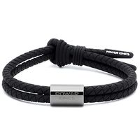 Power Ionics Weave Ion Bracelet Waterproof Band Mens Power Germanium Sports Fashion Health Bracelet for Women (Black/GunGray Bead)