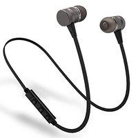 Metal Magnetic Wireless M98 Bluetooth Earphone Sports Headset Stereo Bass Headphone Sports Sweatproof in-Ear Earbuds Earpiece (Gray)
