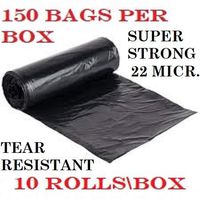 Trash Bags, 55-60 Gallon - (150 Count) Super High Density Rolls (Heavy Duty Liners)