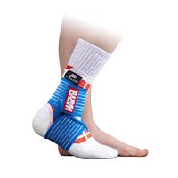 DonJoy Advantage Kids Figure-8 Ankle Support Featuring Marvel Compression Brace for Ankle Injuries Stability Youth Children Running Sports Basketball Soccer Tennis - Captain America X-Small