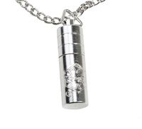 Chrome Plated Solid Brass Nitro Pill Fob with 26 Stainless Steel Chain by GMS