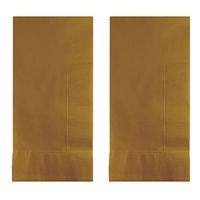 Creative Converting Touch of Color 200 Count 2-Ply Paper Dinner Napkins, Glittering Gold