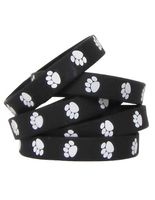 Teacher Created Resources Black with White Paw Print  Wristbands (6570)
