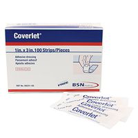 Coverlet Latex-Free Adhesive Dressings Strips - 1 inch X 3 Inches-100 / Box (3 Pack)