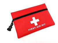 Jipemtra First Aid Backpack Empty Medical First Aid Bag Red Emergency Treatment First Responder Trauma Bag for Preschool Child Care Center Field Trips Camping Daycare (Red 420D 8x5.5inch)