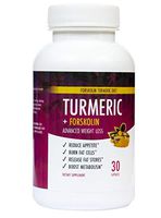 Turmeric Forskolin Advanced Weightloss Formula Boost Energy, Suppress Appetite, Burn Fat - 30 Day Supply