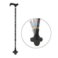 DR. Cane All-Terrain Adjustable Telescopic Cane w/ Cushioning System - Lightweight Walking Stick for Men and Women - Colorful Design - Walking Cane With Maple Wood Handle