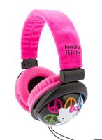 Hello Kitty 35009-PNK-WAL-P Pink Plush Headphones