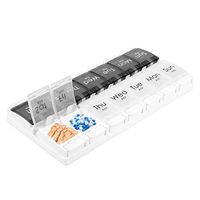 7 Day Pill Organizer 2 Times a Day - Weekly Medicine Dose Organizer Box, Vitamin Holder Case, Big Pill Container Box, 7 Day AM PM