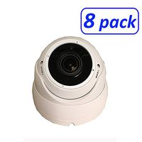 1080P 4in1 (HD-TVI, HD-AHD, HD-CVI, CVBS Standard Analog) STARVIS Image Sensor 2.8-12mm Varifocal Lens Dome Camera (8 Pack, White)