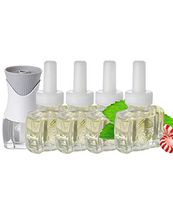 (4 Pack) Scent Fill® Brand 100% Natural Peppermint Refills and (1) Air Wick ® Warmer