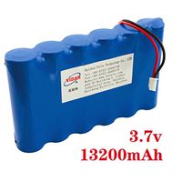 Rechargeable Lithium Ion Battery Pack - VIDAR 3.7V 13200mAh High Capacity Li-ion Battery Pack with JST PH2.54/2P Plug-in(Customizable) for Electronics,Toys,Lighting,Equipment