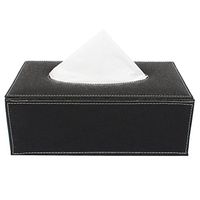 FABBiTY Black Leather Tissue Box