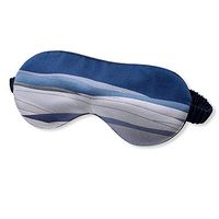 Mulberry Silk Sleep Eye Mask Blindfold with Elastic Strap Headband, Soft Eye Cover Eyeshade for Night Sleeping, Travel, Nap(Printing Blue)