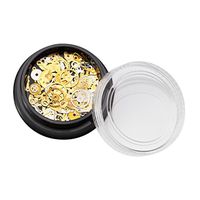 Nail Sequins Glitter,Putars Fashion 1 Box Metal Gear Stud Sheet Mixed Nail Art Decoration Gold