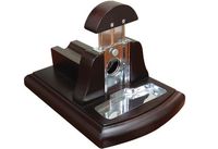 Prestige Import Group - Table Top Guillotine Cigar Cutter - Color: Dark Walnut
