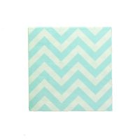 Chevron Beverage Napkins | 20ct (Baby Blue and White)