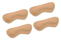 VSUDO Leather Shoe Heel Liner, Shoe Heel Insert, Heel Cushion Inserts, Heel Pads, Heel Insoles, Heel Grips, Design for Men or Women Loose Shoes, Protect Your Heel[2 Pairs-Brown-Leather]