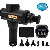 Personal Percussion Massage Gun,Percussion Massager Adjustable Handheld for Athletes Pain Relief and Muscle Recovery with 6 Massage Heads,Muscle Massager, Black