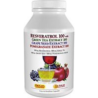 Andrew Lessman Resveratrol-100 with Green Tea 100 Grape Seed 100 Pomegranate 100-180 Capsules – Four Powerful, Protective Anti-oxidants. Supports Tissues, Organs, Cardiovascular, Nervous Systems