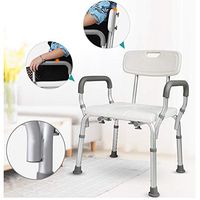 Old Man Shower Chair, Multi-Function Bath Chair, Non-Slip Pregnant Women's Toilet Seat, Square/U-Shaped Bath Stool, 6-Speed Height Adjustable,for Elderly, Handicapped