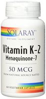 Solaray K-2 Mk-7 50 mcg VCapsules, 60 Count