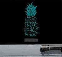JS Artworks Be a Pineapple Vinyl Decal Sticker (Teal)