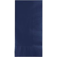 Club Pack of 600 Navy Blue Premium 2-Ply Disposable Dinner Napkins 8"