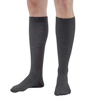 AW Style 162 Men's Wool Knee High Dress Socks 20 30 mmHg Charcoal X Large