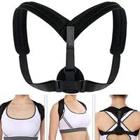 Ugthe Back Posture Corrector Shoulder Bandage Unisex Humpback Brace Support Belt - Black
