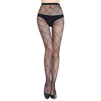 FDelinK Women's Tights, Womens High Waist Tights Fishnet Stockings Thigh High Pantyhose