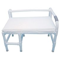 MJM International 165-36-700 Bariatric Bath Transfer Bench, Low Back, No Mesh, 700 lb Weight Cap
