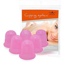 SPEQUIX 6-Pack Face & Body Massage Cupping Therapy Set Massage Cups for Home and Spa Use Pain Relief Pain Release Toxins Cellulite Treatment Reduce Lines Increase Collagen Production (Pink)