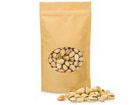 Zipper Top Window Bag 50 Count - Medium - Kraft Paper