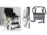 Karman S-ATX-1616WT S-ergo ATX Ergonomic Active Wheelchair Design, Folding Frame With Rigid Collapsing Mechanism, 16"x16" seat, Color Aspen White & FREE Wheelchair Utility Bag