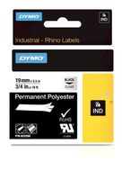 DYMO Industrial Permanent Labels for DYMO Industrial Rhino Label Makers, Black on Clear, 3.75", 1 Roll (622290), DYMO Authentic