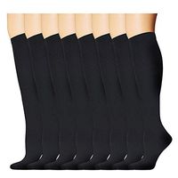 ODIJOO Compression Socks 20-30 mmHg for Women & Men(3 Pairs)-Best for Running, Athletic, Medical, Pregnancy and Travel (Black(15-20mmhg)8 Pairs, S/M(US Women 5.5-9.5/Men 6-9))