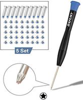 DAFUNY Repair Replacement Screws 5 Set(50pcs) Compatible with Unibody Macbook Air + 1pcs 5-point Pentalobe Screwdriver for 13 inch A1369 A1466 Bottom Case, 2010 2011 2012 2013 2014 2015 and 2016 Model