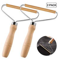 Portable Lint Remover Clothes Fuzz Shaver Manual Wooden Woollen Sweater Clean Tool for Removing Lint Dust in Clothes and Furniture (2 Pack)