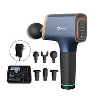 Aront Massage Gun|Handheld Deep Tissue Muscle Relief Theragun|Brushless Motor Ultra Quiet Lasts 20 Hours|Portable Rechargeable Cordless Deep Percussion Massager with 3 Modes 6 Massage Heads