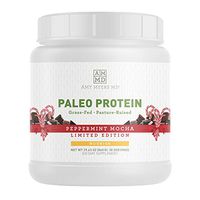 Pure Paleo Protein Powder by Dr Amy Myers, Peppermint Mocha - Clean Grass Fed Beef, Gluten Free, Hormone & Antibiotic Free, Dairy Free, Non-GMO - Protein Shake for Keto & Paleo Diet - 21g per Serving
