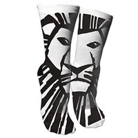 antspuent The King of Lion Compression Socks Unisex Printed Socks Crazy Patterned Fun Long Cotton Socks Over The Calf Tube