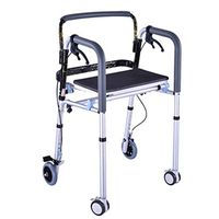Seat & Roller Bar Covers Walker Folding Easy to Carry Multi-Functional Handicapped Essentials Elderly Handrail Crutch Patient Exercise Stroller Walker 4 Wheel Assist