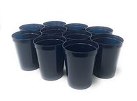 CSBD Stadium 16 oz. Plastic Cups, 10 Pack, Blank Reusable Drink Tumblers for Parties, Events, Marketing, Weddings, DIY Projects or BBQ Picnics, No BPA (Navy Blue)