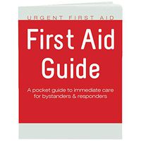 Urgent First Aid Guide with CPR & AED - 52 Pages | Full Color First Aid Booklet by Urgent First Aid™ complies with OSHA & New ANSI Guidelines