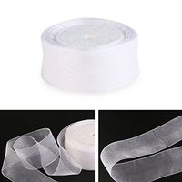 UEETEK 25m 4cm Organza Ribbon Wedding Festive Party Decor Gift Packing Ribbon DIY Accessories Decoration (White)