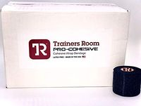 TrainersRoom TR Pro-Cohesive Athletic Wrap 2 inch 24 Roll/Case - Black