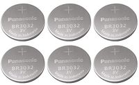 Panasonic Battery, Lithium Button Cell Br3032 (6 Pieces)