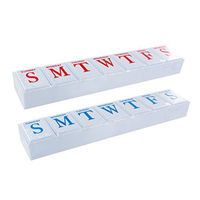 Jumbo White Weekly 7-Day Medicine Pill Container Organizer Case (G14564)